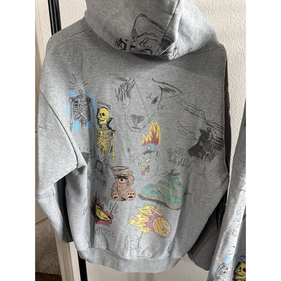 LARGE HALF EVIL VAMEE SKETCHBOOK HOODIE & SWEATPANTS SET ❤️✅ NEW SHIPS ASAP - Picture 15 of 16